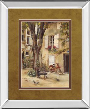 34 in. x 40 in. “Provence Village I” By Marilyn Hageman Mirror Framed Print Wall Art