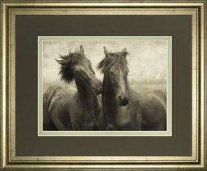 34 in. x 40 in. “Horses Don’t Whisper” By Lars Van De Goor Framed Photo Print Wall Art