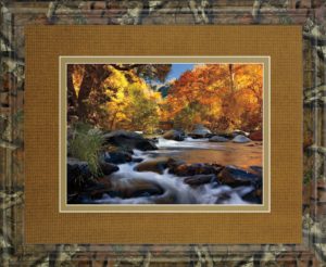 34 in. x 40 in. “River Of Gold” By Mike Jones Framed Print Wall Art