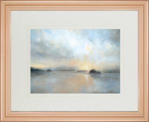34 in. x 40 in. “December Mists” By Joanne Parent Framed Print Wall Art