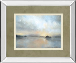 34 in. x 40 in. “December Mists” By Joanne Parent Mirror Framed Print Wall Art
