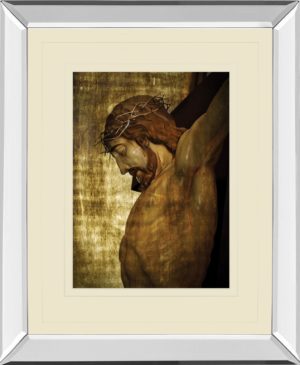 34 in. x 40 in. “Jesus Christ” By Nito Mirror Framed Print Wall Art