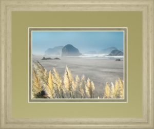 34 in. x 40 in. “Pompas Beach” By Frates Framed Print Wall Art