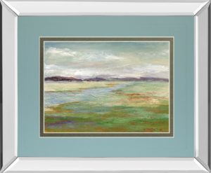 34 in. x 40 in. “Meadow Stream Il” By Nan Mirror Framed Print Wall Art