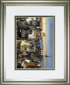 34 in. x 40 in. “Big City” By Alan Lambert Framed Print Wall Art