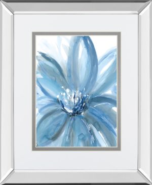 34 in. x 40 in. “Water Petals” By Rebecca Meyers Mirror Framed Print Wall Art