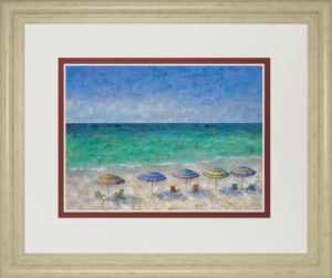 34 in. x 40 in. “South Shore I” By Dominick Framed Print Wall Art