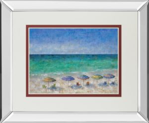 34 in. x 40 in. “South Shore I” By Dominick Mirror Framed Print Wall Art
