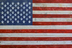 FRAMED SMALL – AMERICAN FLAG BY BRANDI FITZGERALD