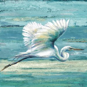 FRAMED SMALL – GREAT EGRET I BY PATRICIA PINTO