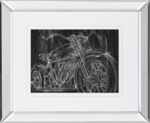 Motorcycle Mechanical Sketch I BY Ethan Harper