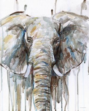 Drippy Elephant by Kamdon Kreations (FRAMED)(SMALL)