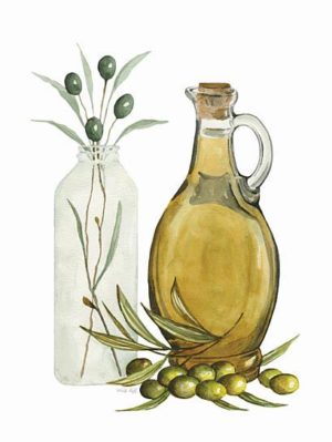 Olive Oil Jar II by Cindy Jacobs (FRAMED)(SMALL)
