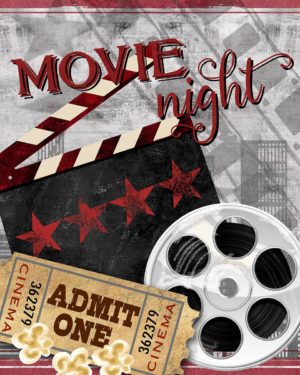 Movie Night II by Conrad Knutsen (FRAMED)(SMALL)